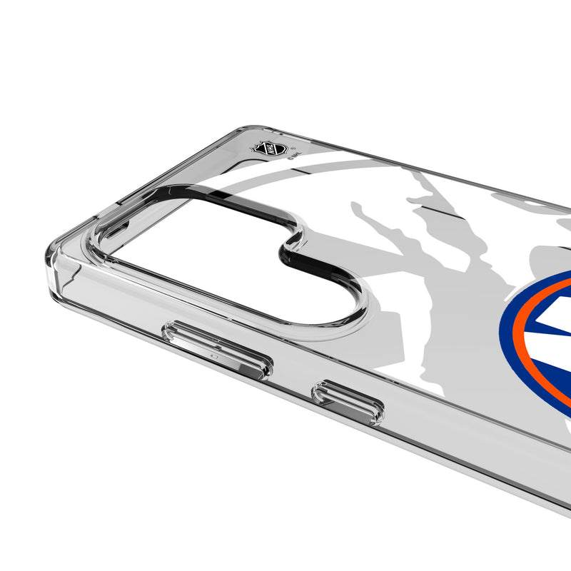 New York Islanders Personalized Tilt Galaxy Clear Phone Case for Samsung Galaxy Detail.Jpg