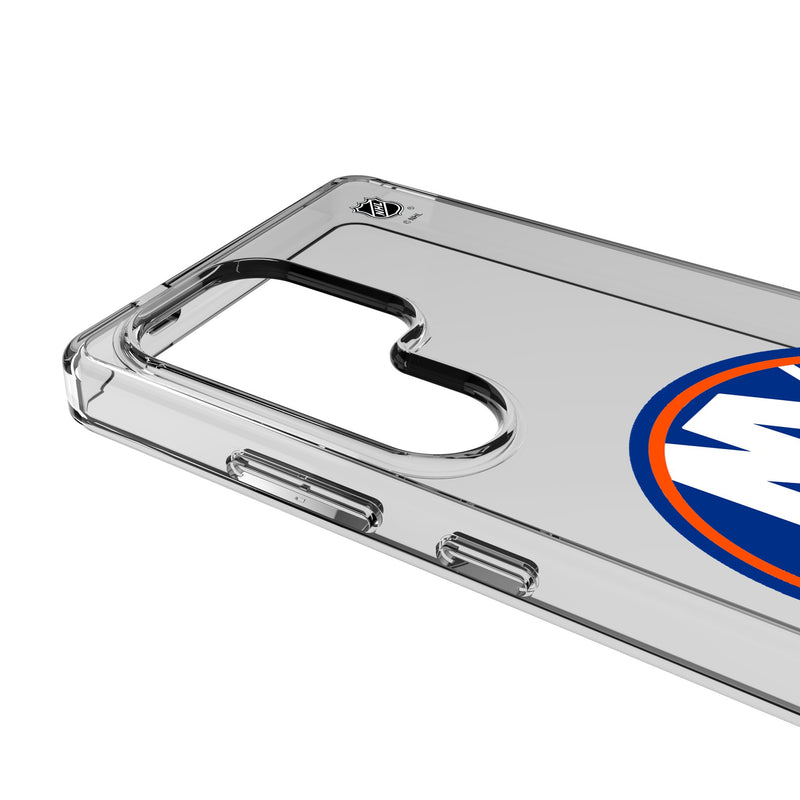 New York Islanders Personalized EndZone Plus Galaxy Clear Phone Case for Samsung Galaxy Detail.Jpg