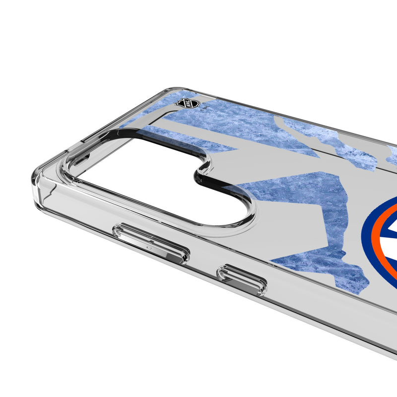 New York Islanders Ice Tilt Galaxy Clear Phone Case for Samsung Galaxy Detail.Jpg