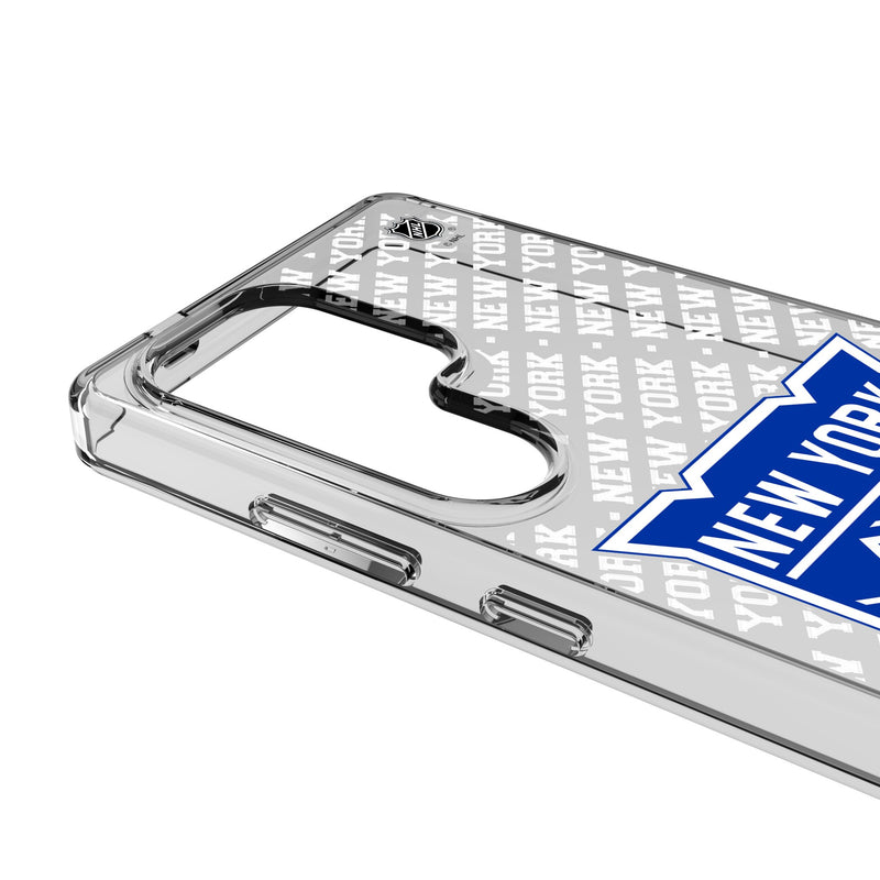 New York Rangers Personalized EndZone Plus Galaxy Clear Phone Case for Samsung Galaxy Detail.Jpg