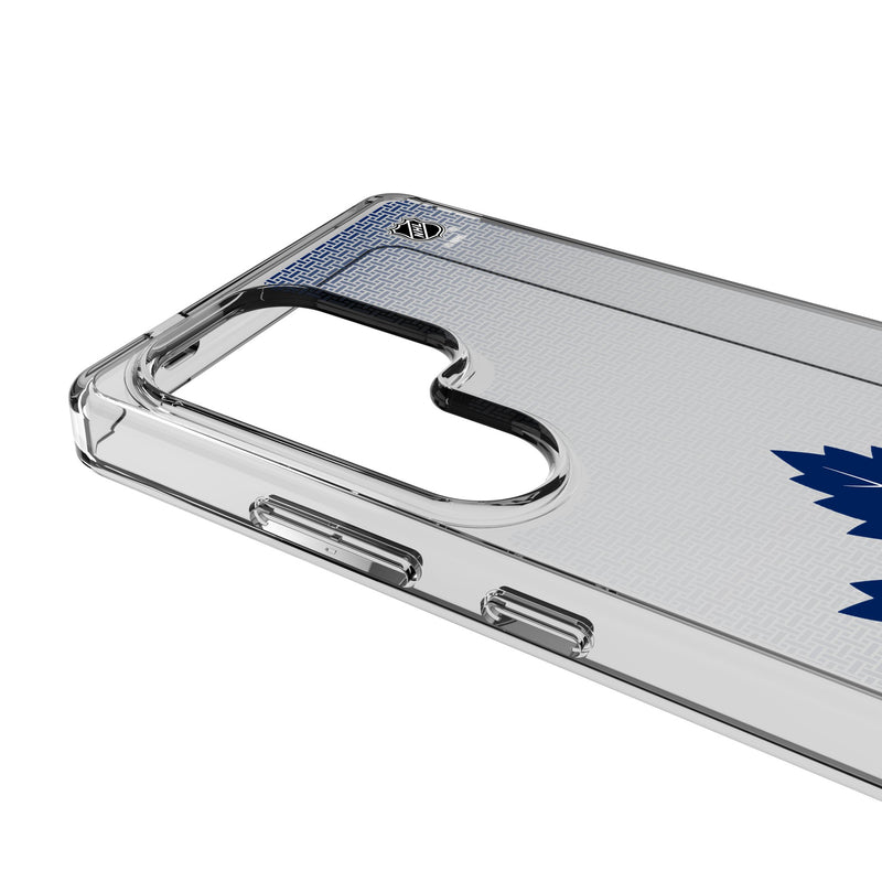 Toronto Maple Leafs Linen Galaxy Clear Phone Case for Samsung Galaxy Detail.Jpg
