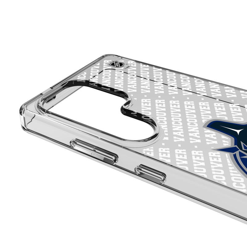 Vancouver Canucks Personalized EndZone Plus Galaxy Clear Phone Case for Samsung Galaxy Detail.Jpg