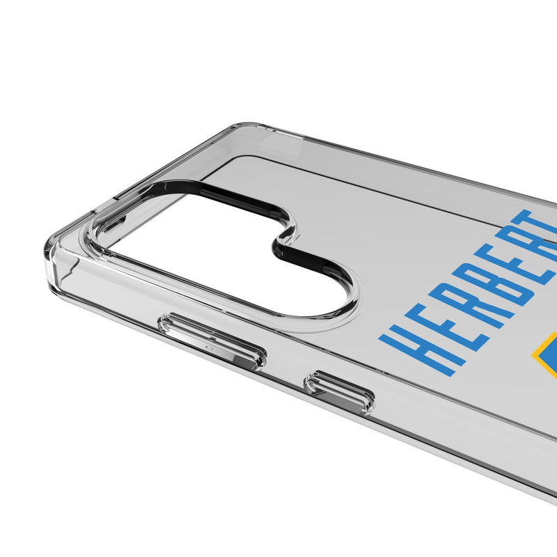 Justin Herbert Los Angeles Chargers 10 Game Tactic Galaxy Clear Phone Case for Samsung Galaxy Detail.Jpg