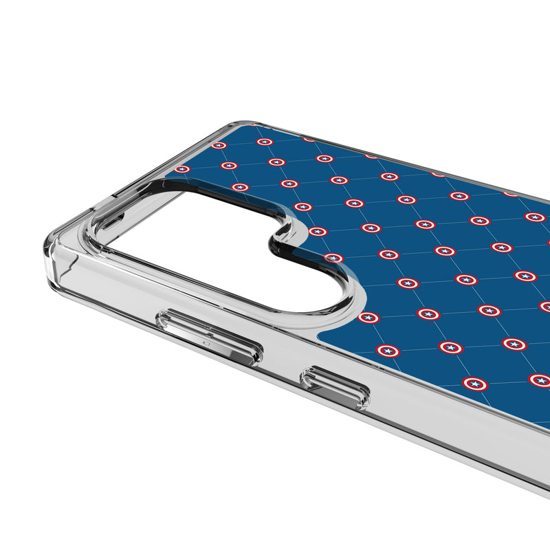 Marvel Avengers Captain America Pattern Galaxy Clear Phone Case for Samsung Galaxy Detail.Jpg