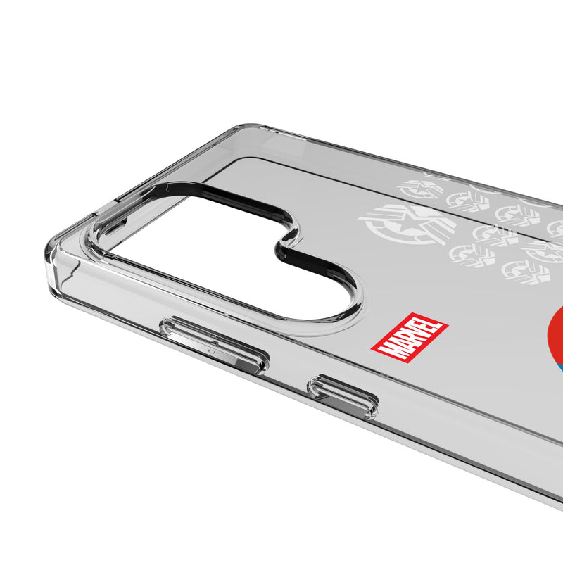 Marvel Avengers Sam Wilson Captain America Sigil Galaxy Clear Phone Case for Samsung Galaxy Detail.Jpg