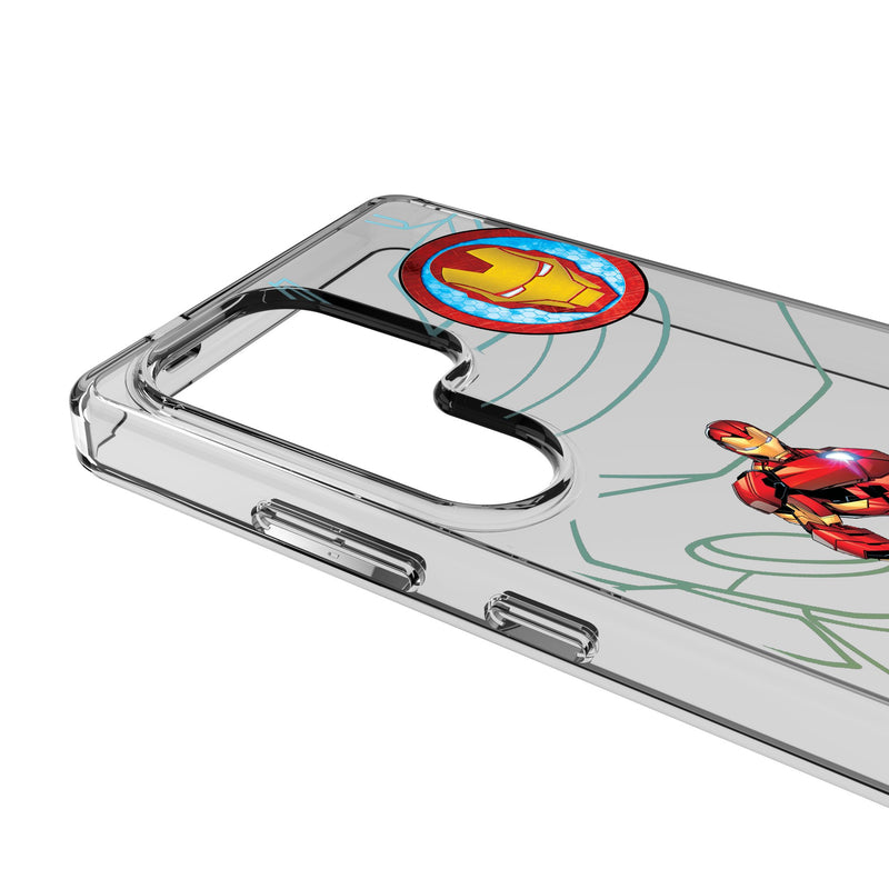 Marvel Avengers Iron Man MechLine Galaxy Clear Phone Case for Samsung Galaxy Detail.Jpg