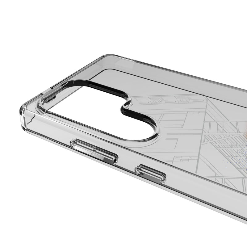Marvel Miles Morales Badge Galaxy Clear Phone Case for Samsung Galaxy Detail.Jpg