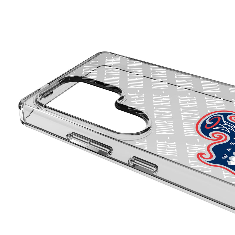 Washington Mystics Personalized EndZone Plus Galaxy Clear Phone Case for Samsung Galaxy Detail.Jpg