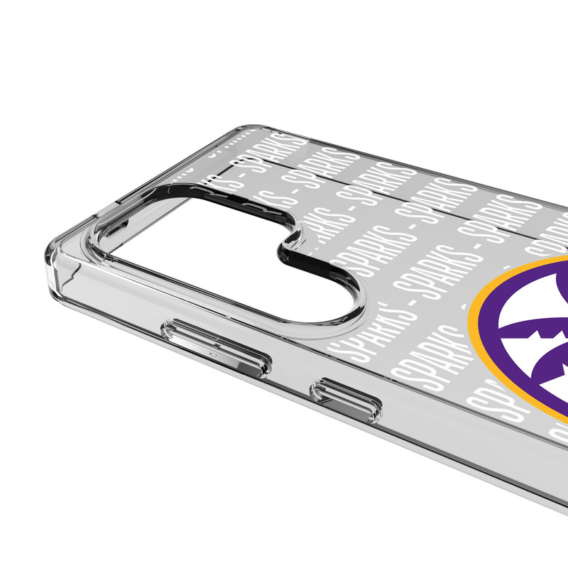 Los Angeles Sparks Text Backdrop Galaxy Clear Phone Case for Samsung Galaxy Detail.Jpg