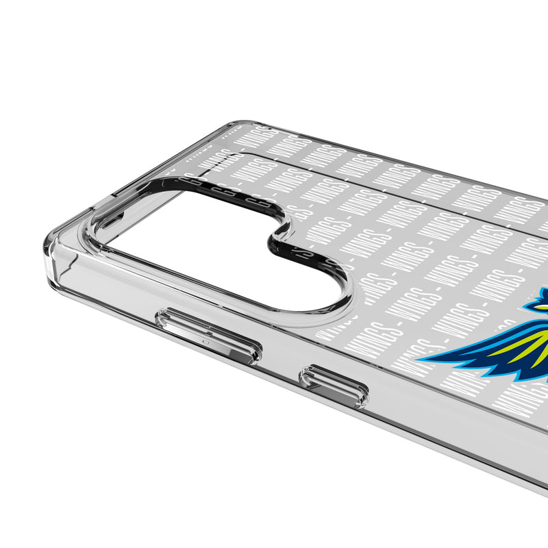 Dallas Wings Text Backdrop Galaxy Clear Phone Case for Samsung Galaxy Detail.Jpg