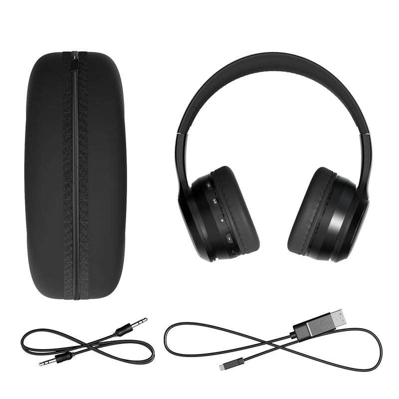 University of Utah Utes Personalized Endzone Solid Wireless Over-Ear BT Headphones With Case Box.Jpg