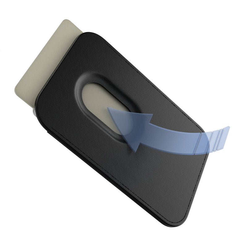 Charlotte FC  Linen Black Magnetic Credit Card Wallet Action.Jpg