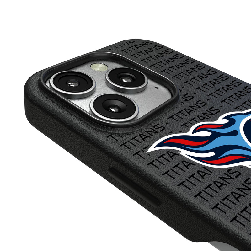 Tennessee Titans Text Backdrop iPhone MagSafe Compatible Phone Case for Apple iPhone Detail.Jpg
