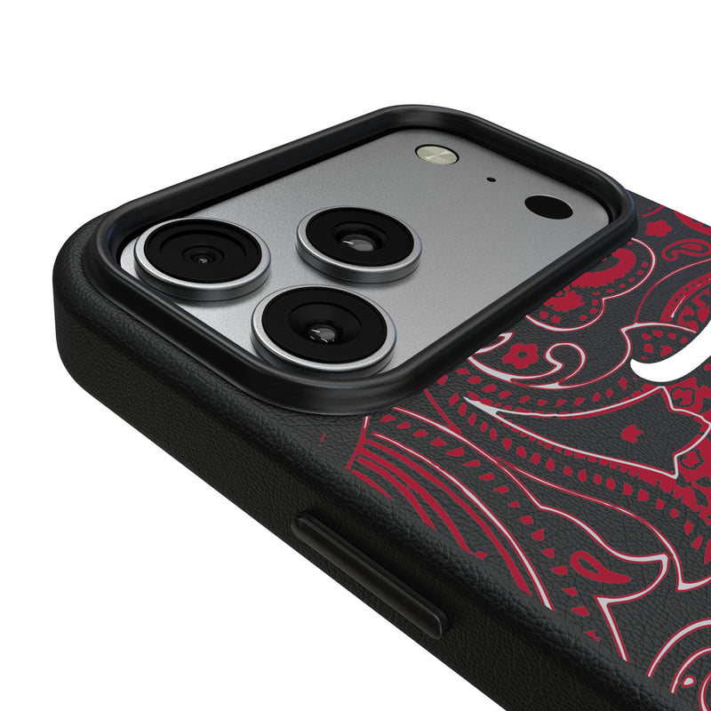 University of Alabama Crimson Tide Script A Paisley iPhone MagSafe Compatible Phone Case for Apple iPhone Detail.Jpg