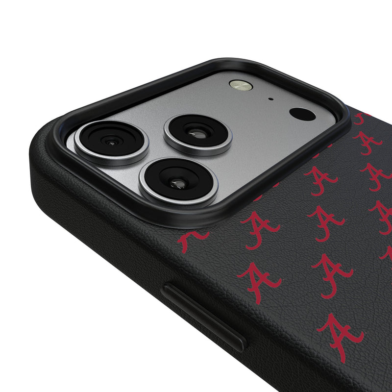 University of Alabama Crimson Tide Script A Fashion Pattern iPhone MagSafe Compatible Phone Case for Apple iPhone Detail.Jpg
