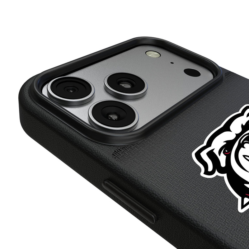 University of Georgia Bulldogs Uga Linen iPhone MagSafe Compatible Phone Case for Apple iPhone Detail.Jpg