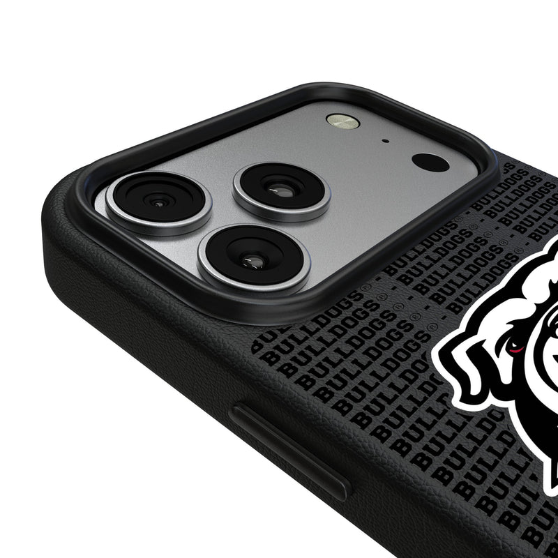 University of Georgia Bulldogs Uga Text Backdrop iPhone MagSafe Compatible Phone Case for Apple iPhone Detail.Jpg