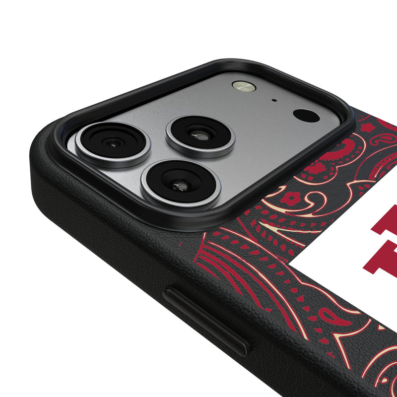 Indiana University Hoosiers Paisley iPhone MagSafe Compatible Phone Case for Apple iPhone Detail.Jpg