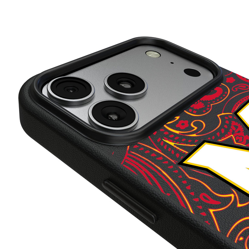 University of Maryland Terrapins Paisley iPhone MagSafe Compatible Phone Case for Apple iPhone Detail.Jpg