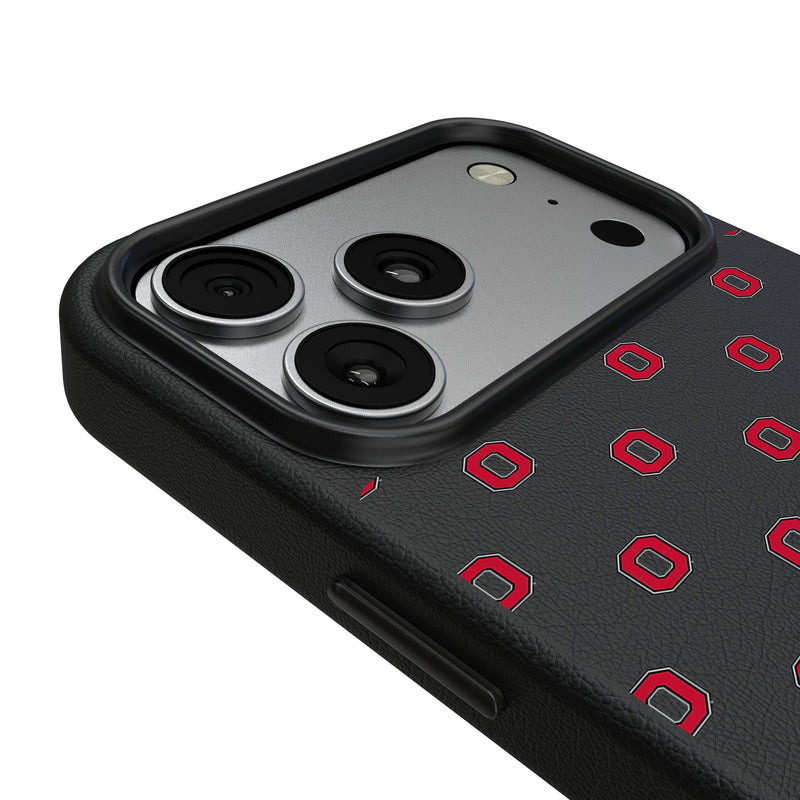 Ohio State University Buckeyes Fashion Pattern iPhone MagSafe Compatible Phone Case for Apple iPhone Detail.Jpg