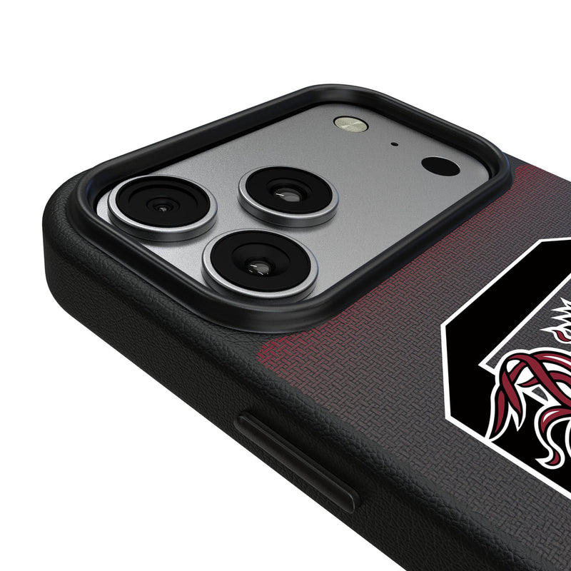 University of South Carolina Gamecocks Linen iPhone MagSafe Compatible Phone Case for Apple iPhone Detail.Jpg