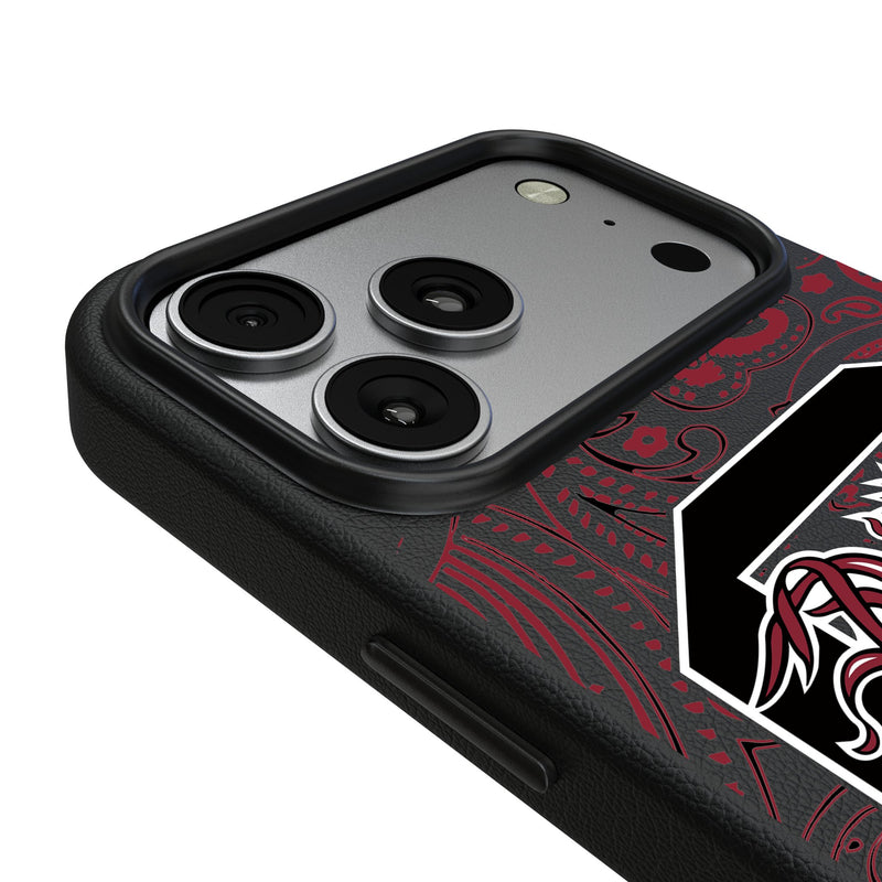 University of South Carolina Gamecocks Paisley iPhone MagSafe Compatible Phone Case for Apple iPhone Detail.Jpg