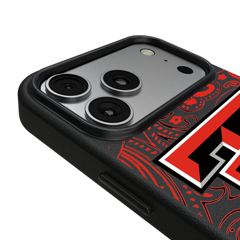 Texas Tech Red Raiders Paisley iPhone MagSafe Compatible Phone Case for Apple iPhone Detail.Jpg