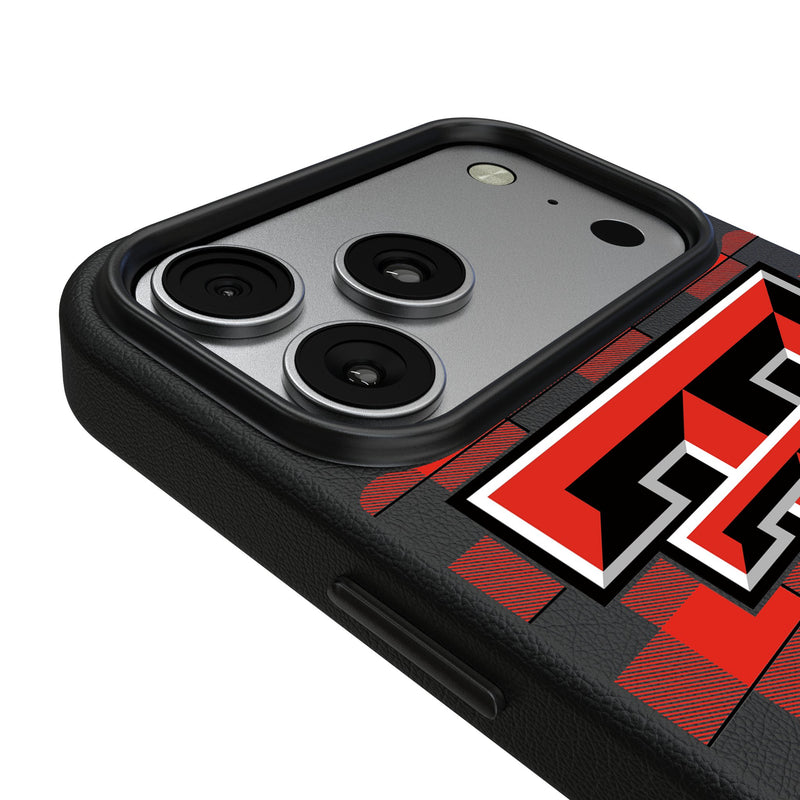 Texas Tech Red Raiders Plaid iPhone MagSafe Compatible Phone Case for Apple iPhone Detail.Jpg