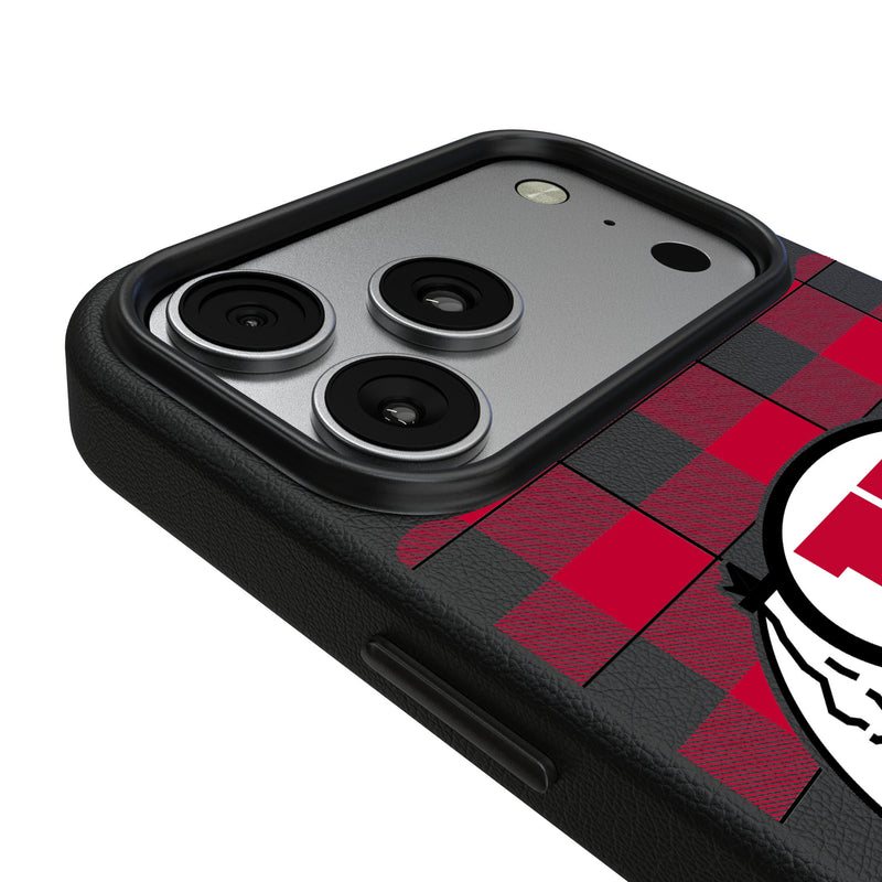 University of Utah Utes Plaid iPhone MagSafe Compatible Phone Case for Apple iPhone Detail.Jpg