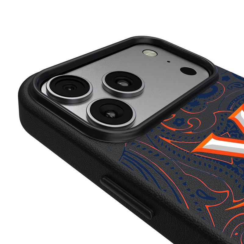 University of Virginia Cavaliers Paisley iPhone MagSafe Compatible Phone Case for Apple iPhone Detail.Jpg