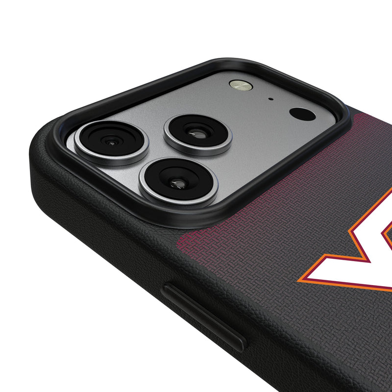 Virginia Tech Hokies Linen iPhone MagSafe Compatible Phone Case for Apple iPhone Detail.Jpg