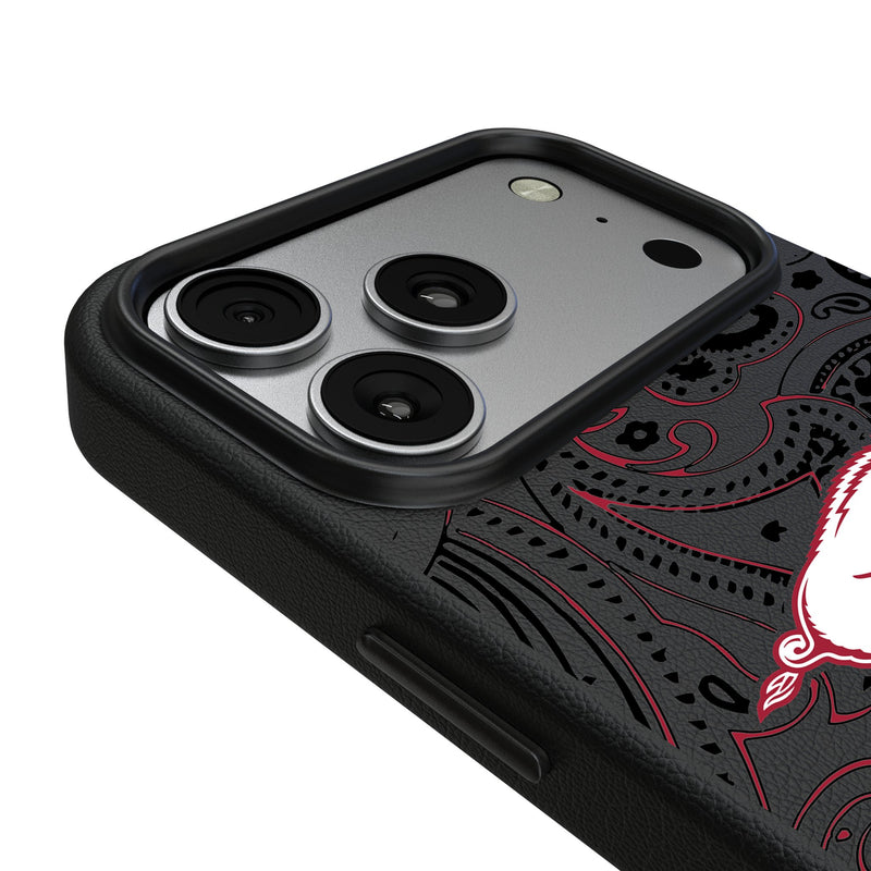 University of Arkansas Fayetteville Razorbacks Paisley iPhone MagSafe Compatible Phone Case for Apple iPhone Detail.Jpg