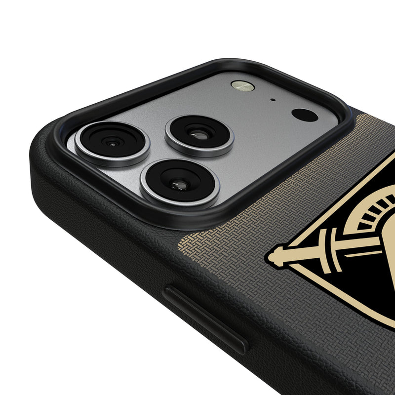 United States Military Academy Black Knights Linen iPhone MagSafe Compatible Phone Case for Apple iPhone Detail.Jpg