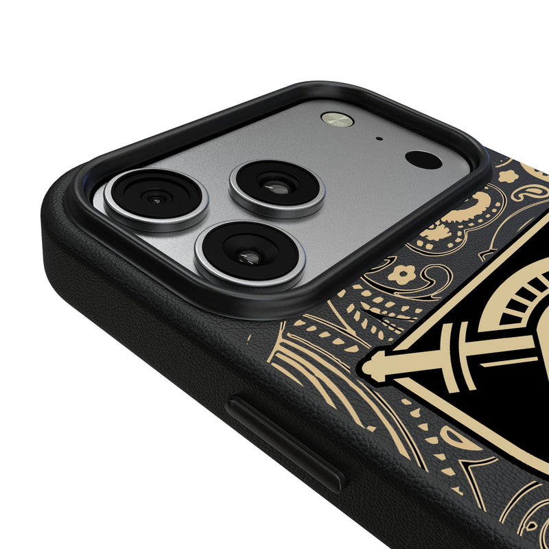 United States Military Academy Black Knights Paisley iPhone MagSafe Compatible Phone Case for Apple iPhone Detail.Jpg
