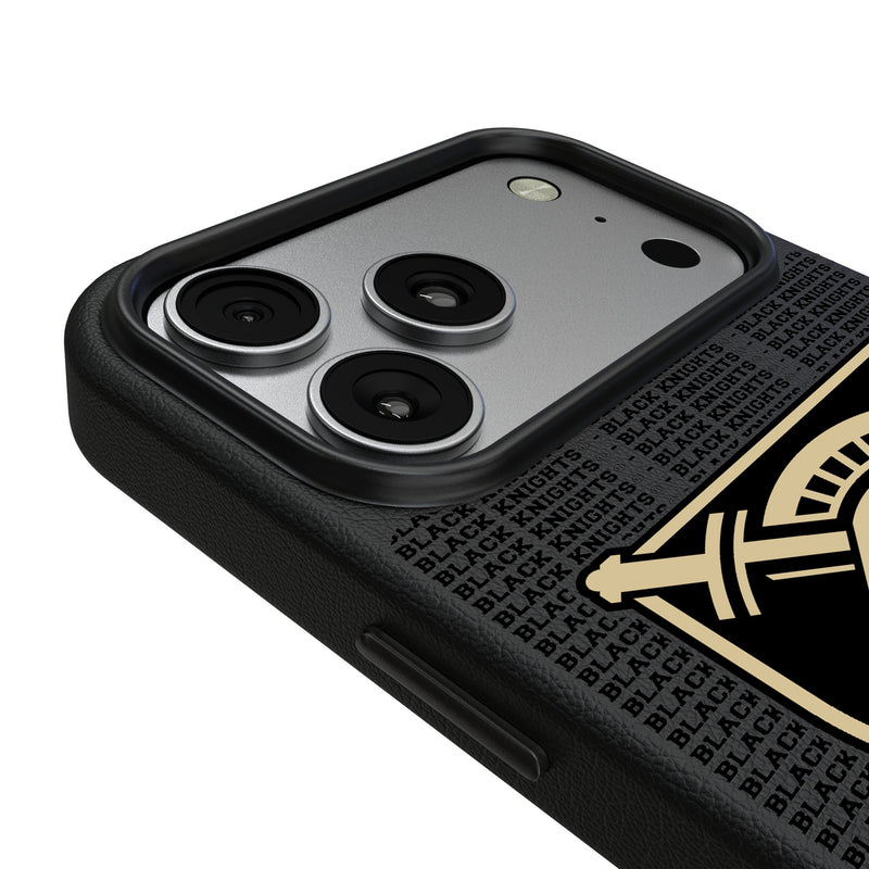 United States Military Academy Black Knights Text Backdrop iPhone MagSafe Compatible Phone Case for Apple iPhone Detail.Jpg