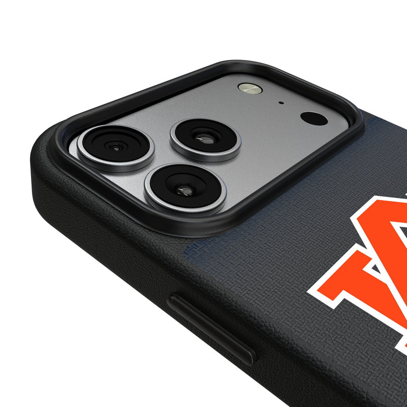 University of Auburn Tigers Linen iPhone MagSafe Compatible Phone Case for Apple iPhone Detail.Jpg