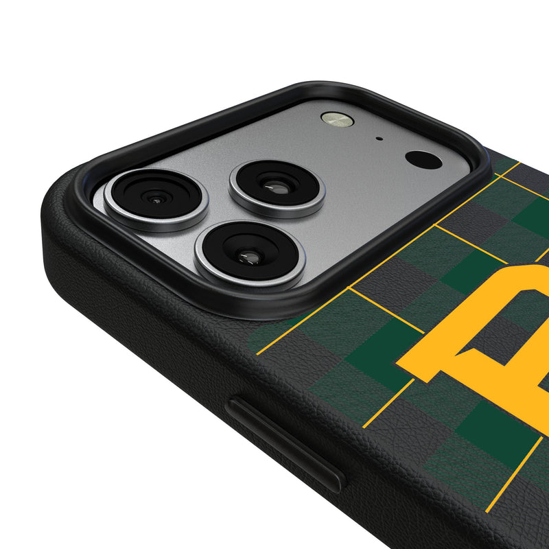 Baylor University Bears Plaid iPhone MagSafe Compatible Phone Case for Apple iPhone Detail.Jpg
