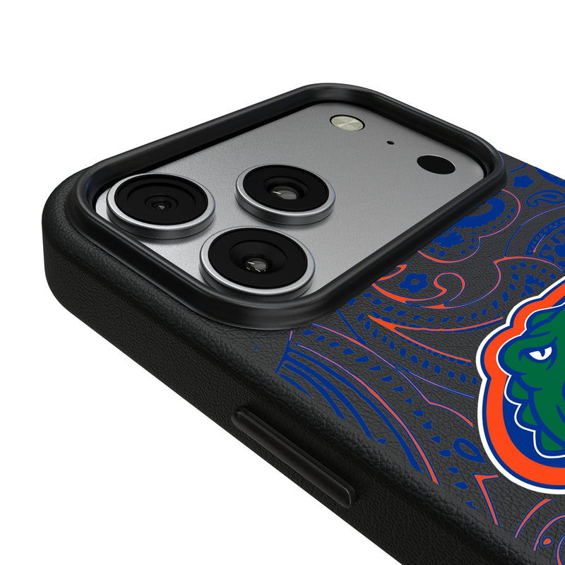 University of Florida Gators Paisley iPhone MagSafe Compatible Phone Case for Apple iPhone Detail.Jpg