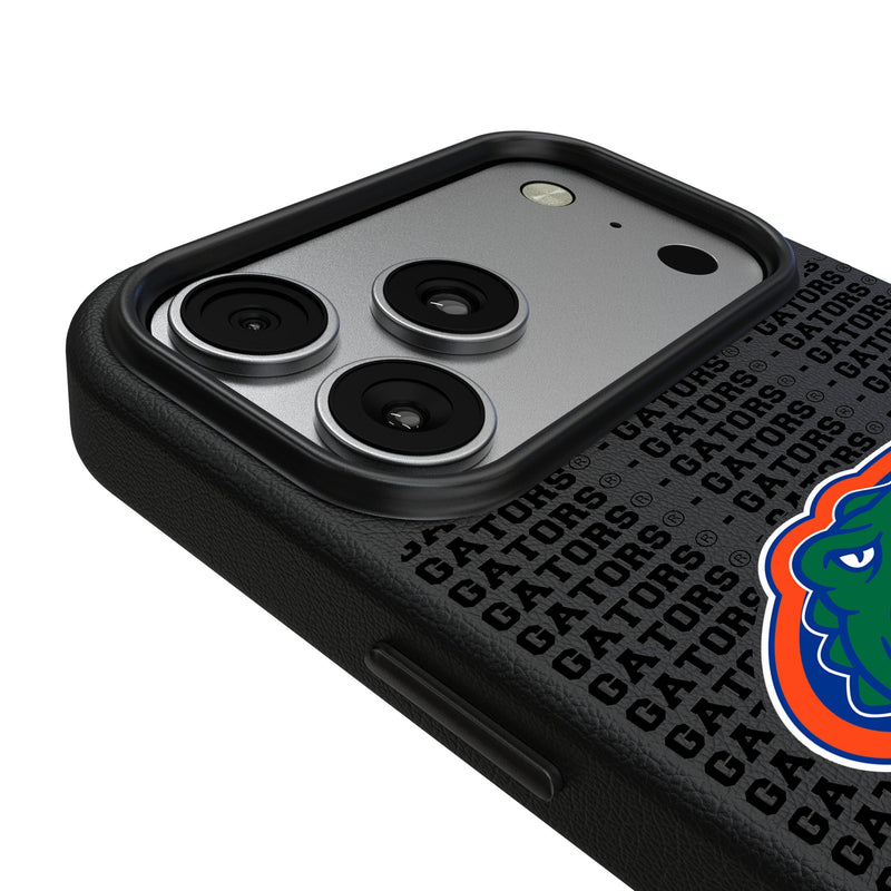 University of Florida Gators Text Backdrop iPhone MagSafe Compatible Phone Case for Apple iPhone Detail.Jpg