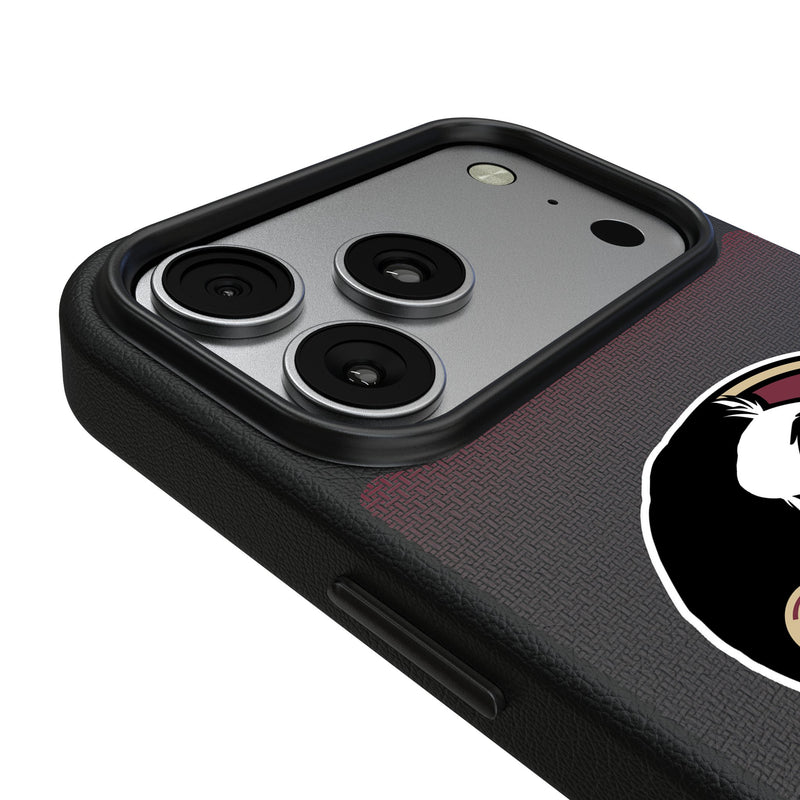 Florida State University Seminoles Linen iPhone MagSafe Compatible Phone Case for Apple iPhone Detail.Jpg