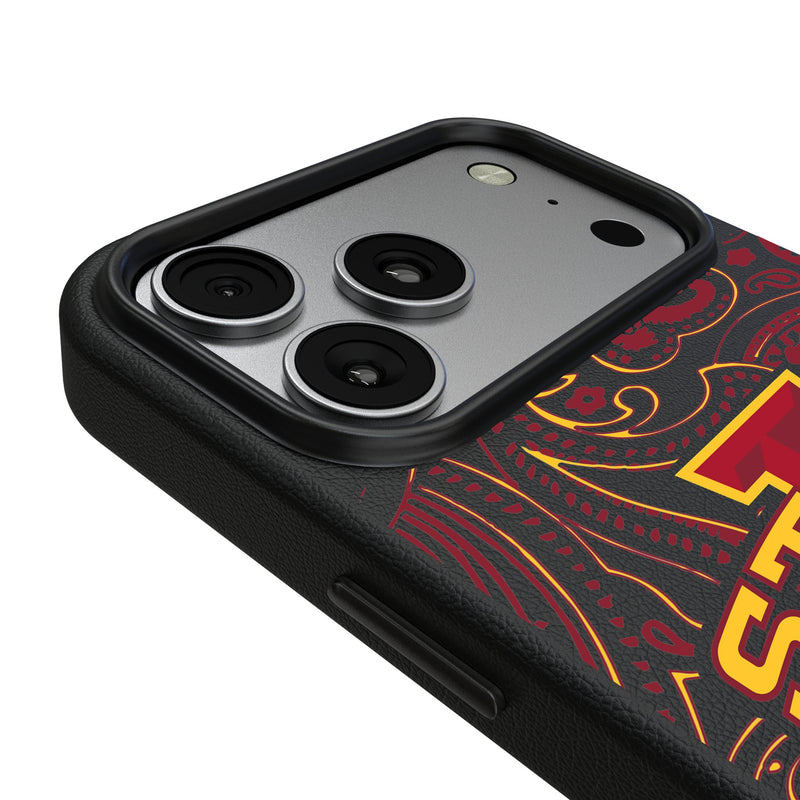 Iowa State University Cyclones Paisley iPhone MagSafe Compatible Phone Case for Apple iPhone Detail.Jpg