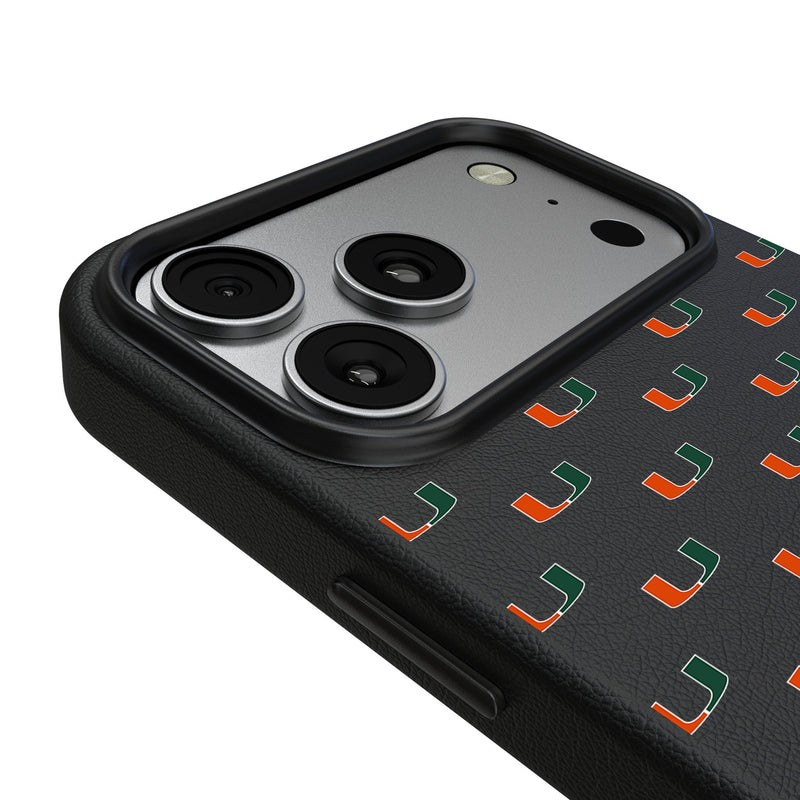 University of Miami Hurricanes Fashion Pattern iPhone MagSafe Compatible Phone Case for Apple iPhone Detail.Jpg