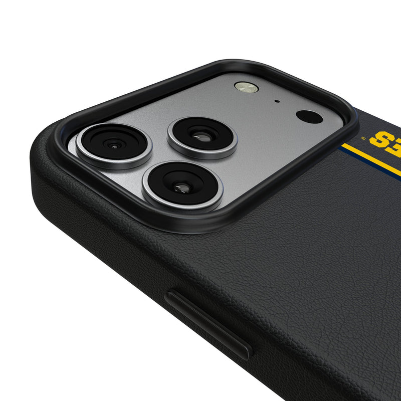 University of Michigan Wolverines Sidebar iPhone MagSafe Compatible Phone Case for Apple iPhone Detail.Jpg