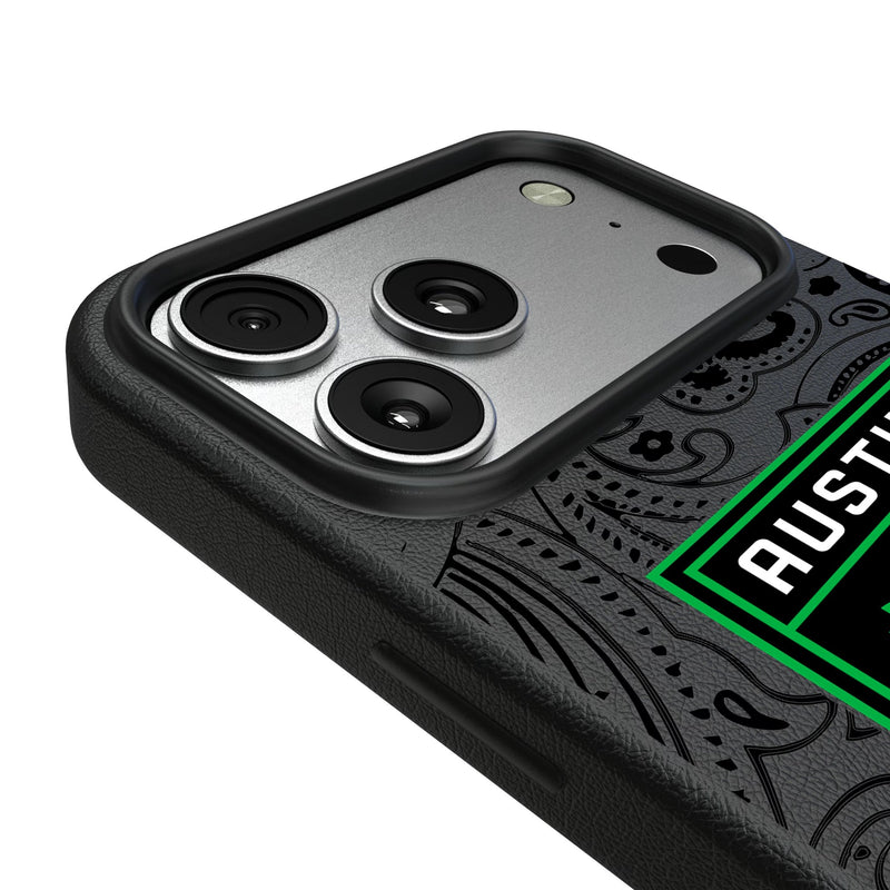 Austin FC Paisley iPhone MagSafe Compatible Phone Case for Apple iPhone Detail.Jpg