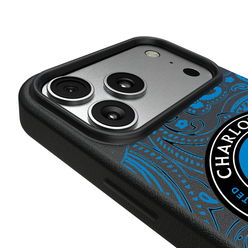 Charlotte FC Paisley iPhone MagSafe Compatible Phone Case for Apple iPhone Detail.Jpg