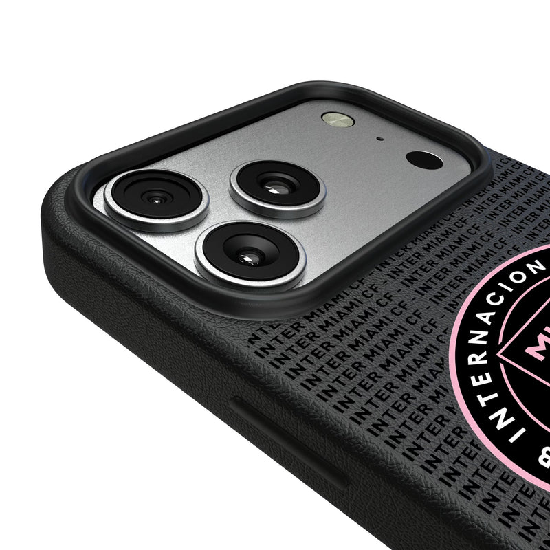 Inter Miami CF Text Backdrop iPhone MagSafe Compatible Phone Case for Apple iPhone Detail.Jpg