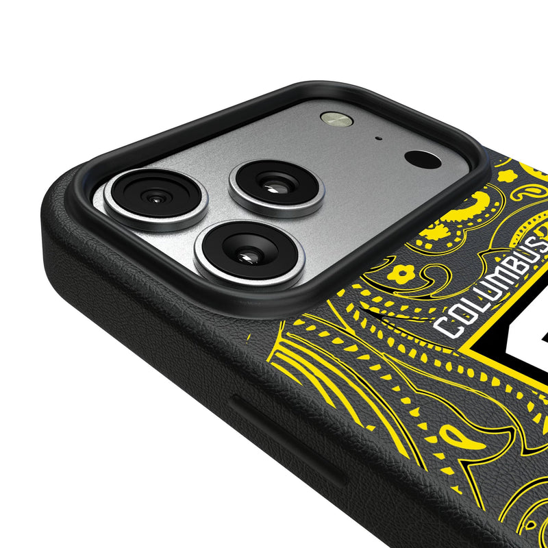 Columbus Crew Paisley iPhone MagSafe Compatible Phone Case for Apple iPhone Detail.Jpg
