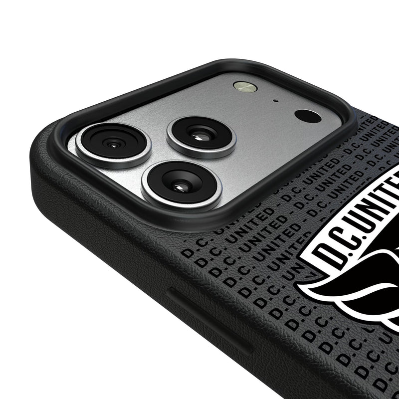 DC United Text Backdrop iPhone MagSafe Compatible Phone Case for Apple iPhone Detail.Jpg