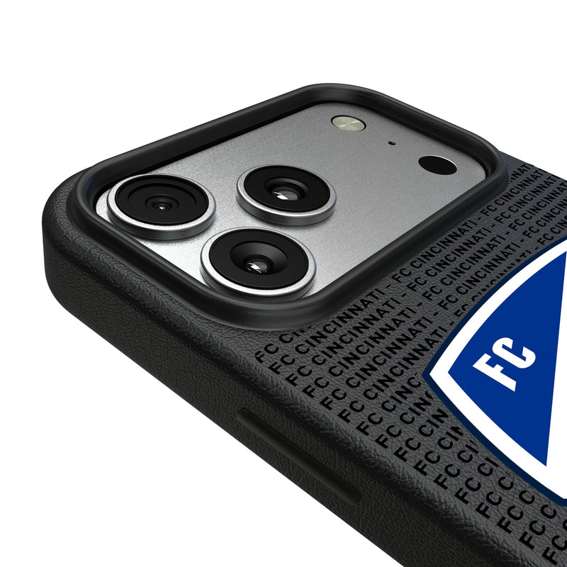 FC Cincinnati Text Backdrop iPhone MagSafe Compatible Phone Case for Apple iPhone Detail.Jpg