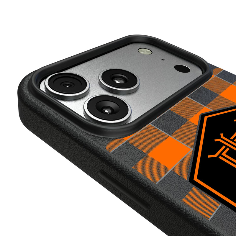 Houston Dynamo Plaid iPhone MagSafe Compatible Phone Case for Apple iPhone Detail.Jpg